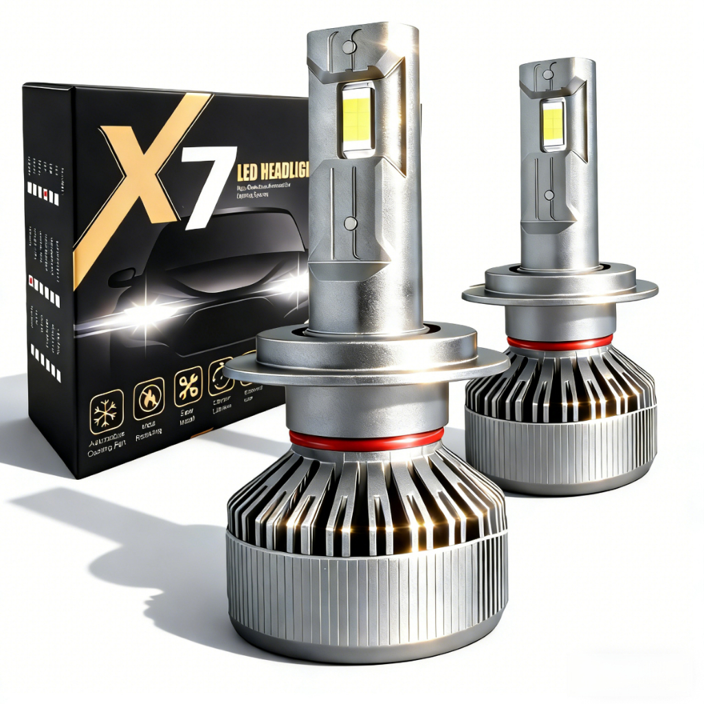 Par Lâmpada LED H7 Super Farol 6500K Branco Frio 