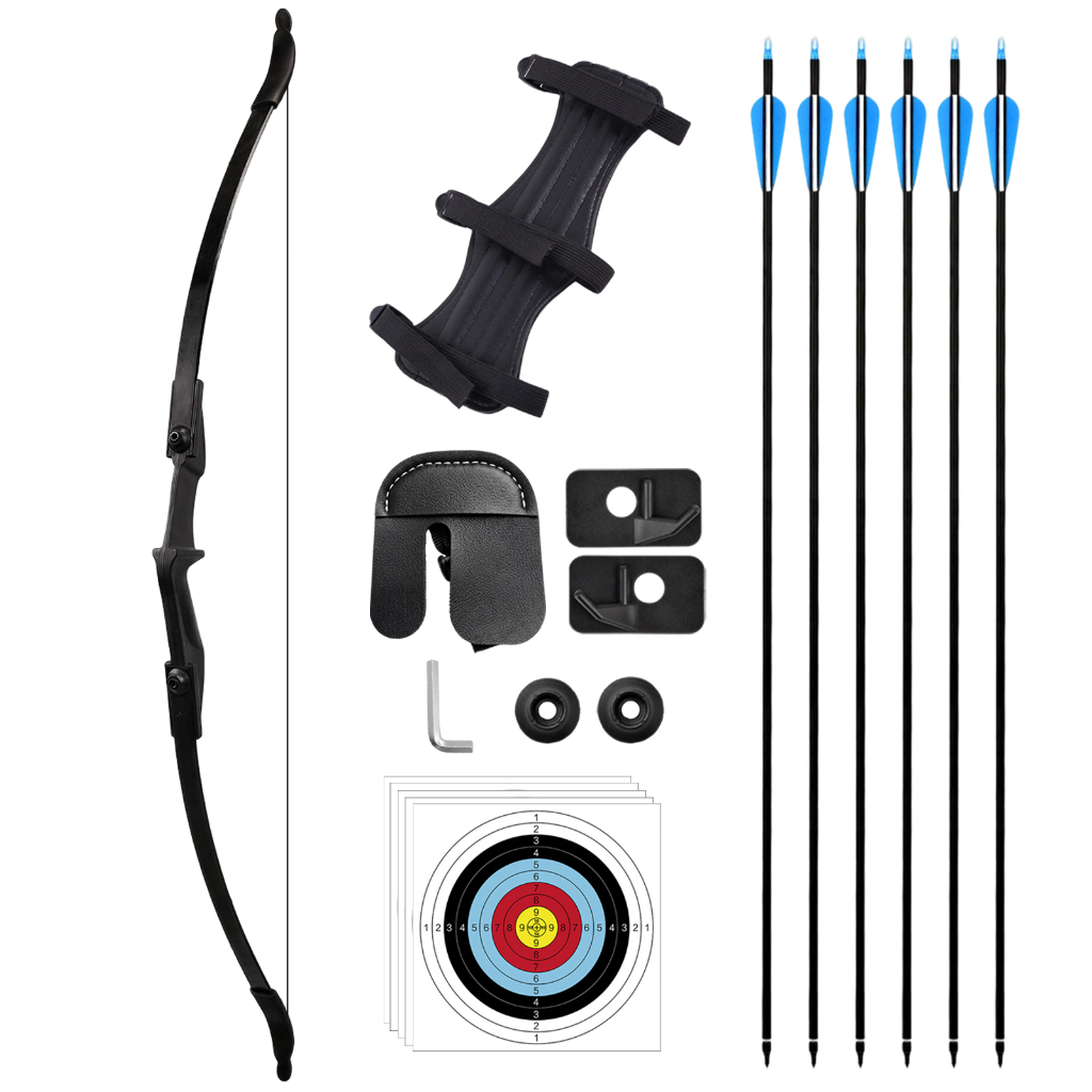Arco Recurvo 40lb para Iniciantes – Kit Comp