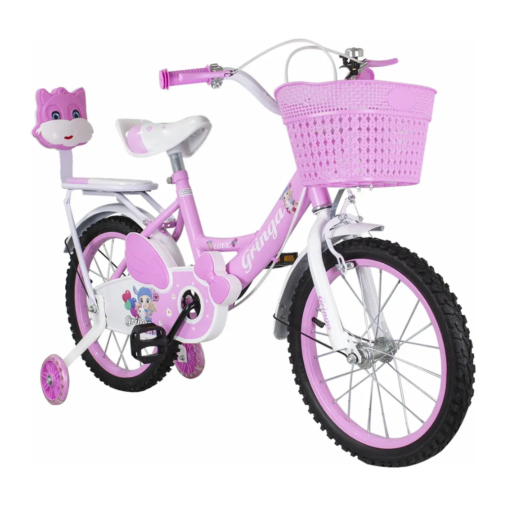 Bicicleta Infantil Menina 3-7 anos Aro 14 LED + V-