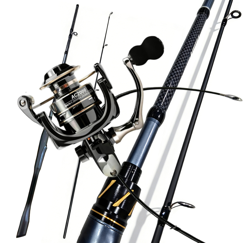 Vara de Pesca + Molinete + 107 Iscas Artificiais +