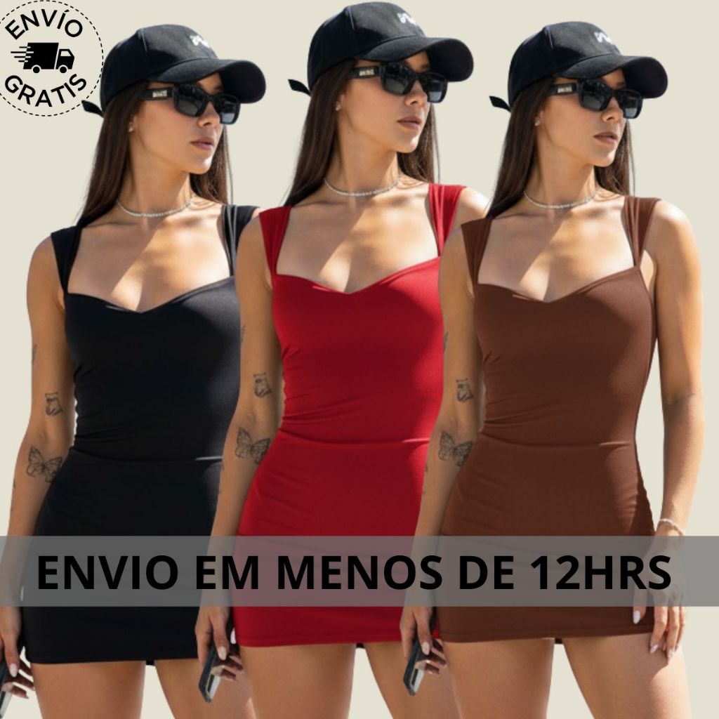 Vestido Feminino estiloso Moda Gringa Paty VESTIDO