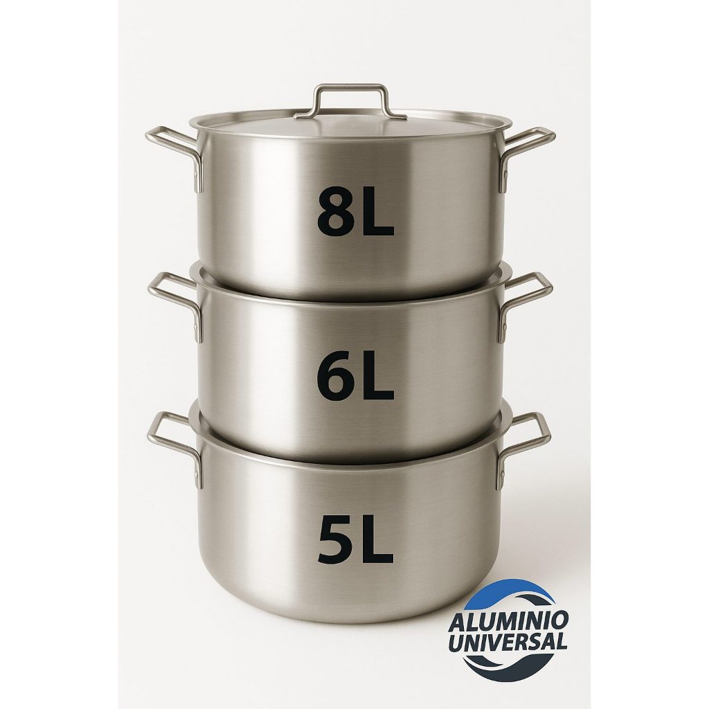 Jogo de Panela Feijoada Caldo de Alumínio 3 Peça