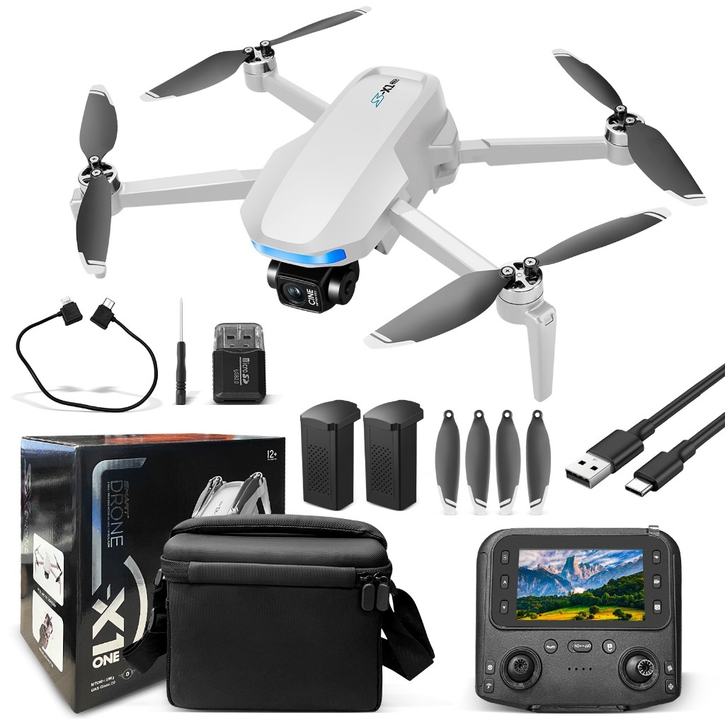 1080P 4K Drone S-X1 com GPS Inteligente, Bateria d