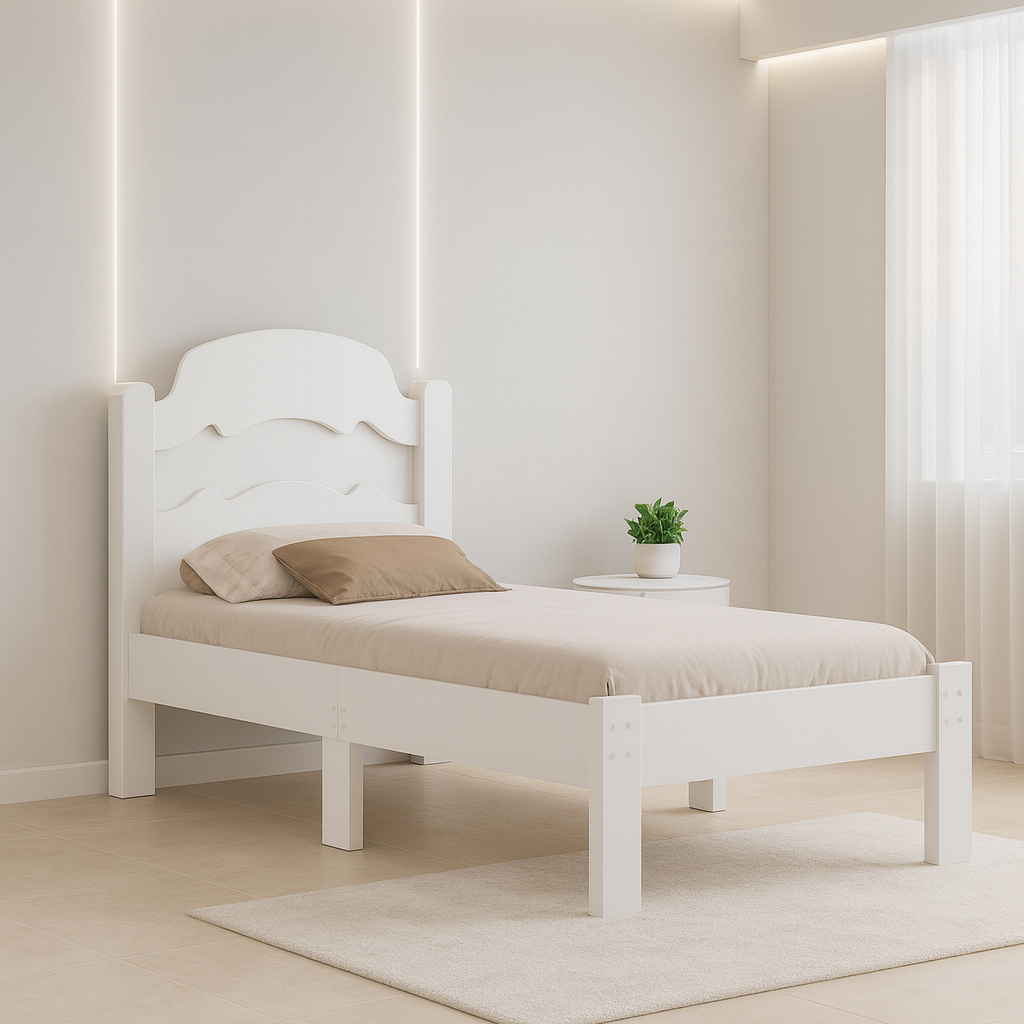 Cama Solteiro MDF 6 pés reforçada moderna duráv