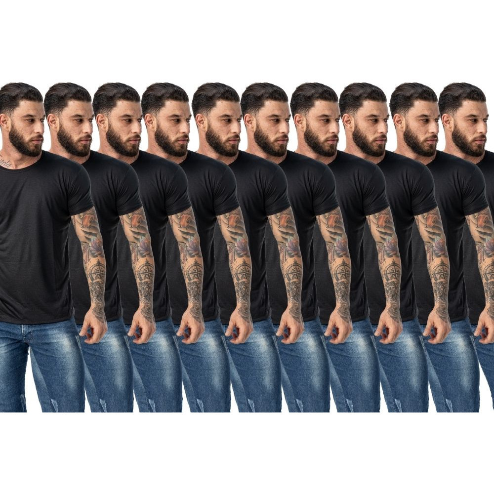 Kit 10 Camisas Camisetas Masculinas Manga Curta B