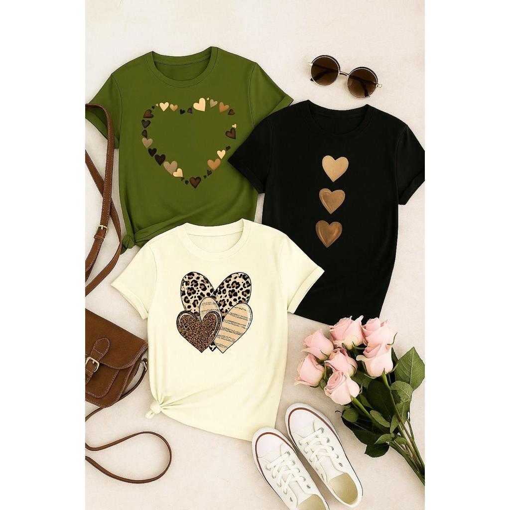 Kit 3 Blusas Femininas 100% Algodão  Confortávei