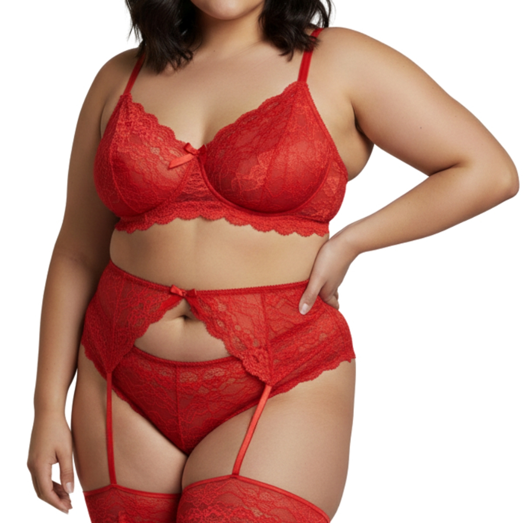 Conjunto Lingerie Plus Size Renda Feminina Confort