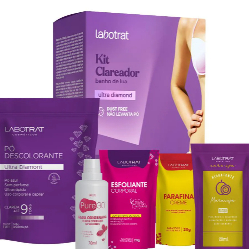 Kit Para Banho de Lua 5 Itens Descolorante Claread