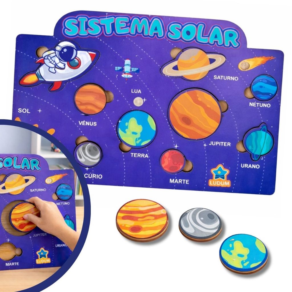 Jogo Educativo Quebra Cabeça Encaixe Espaço Sist