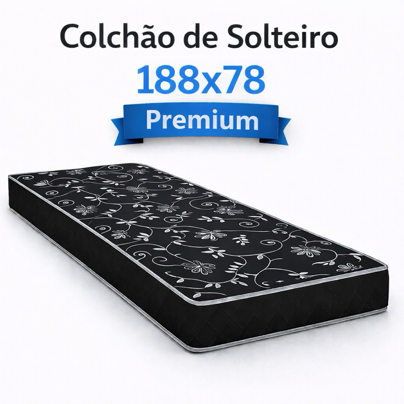 Colchão de Solteiro  D20 188x78x12 Selo Inmetro A