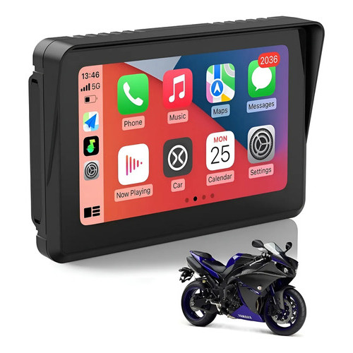 Central Mp5 Moto Carplay Android Bt Resistente Ág