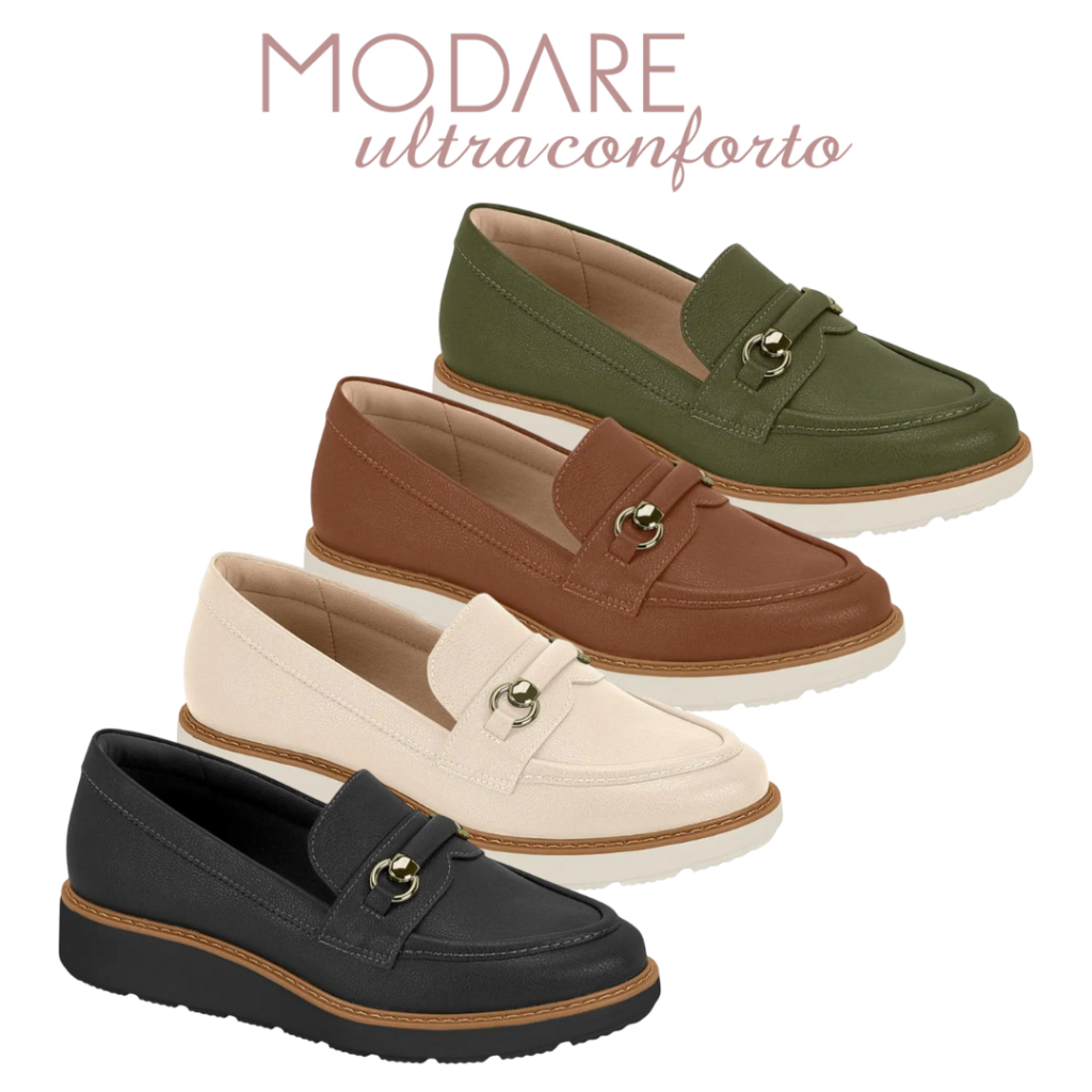 Sapato Modare Mocassim Feminino Anabele Ultra Conf