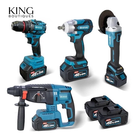 Brushless Kit 4 Em 1 Ferramentas Martelete Esmeril