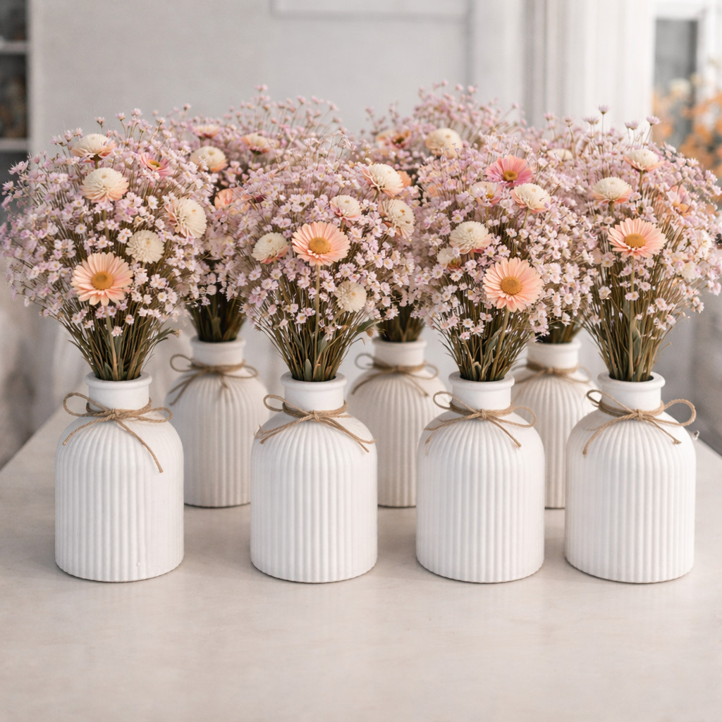 kit com 15   vasos para centro de mesa para casame