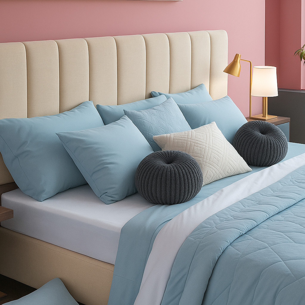 Kit Cabeceiras Estofada Modulada De Cama Queen Box