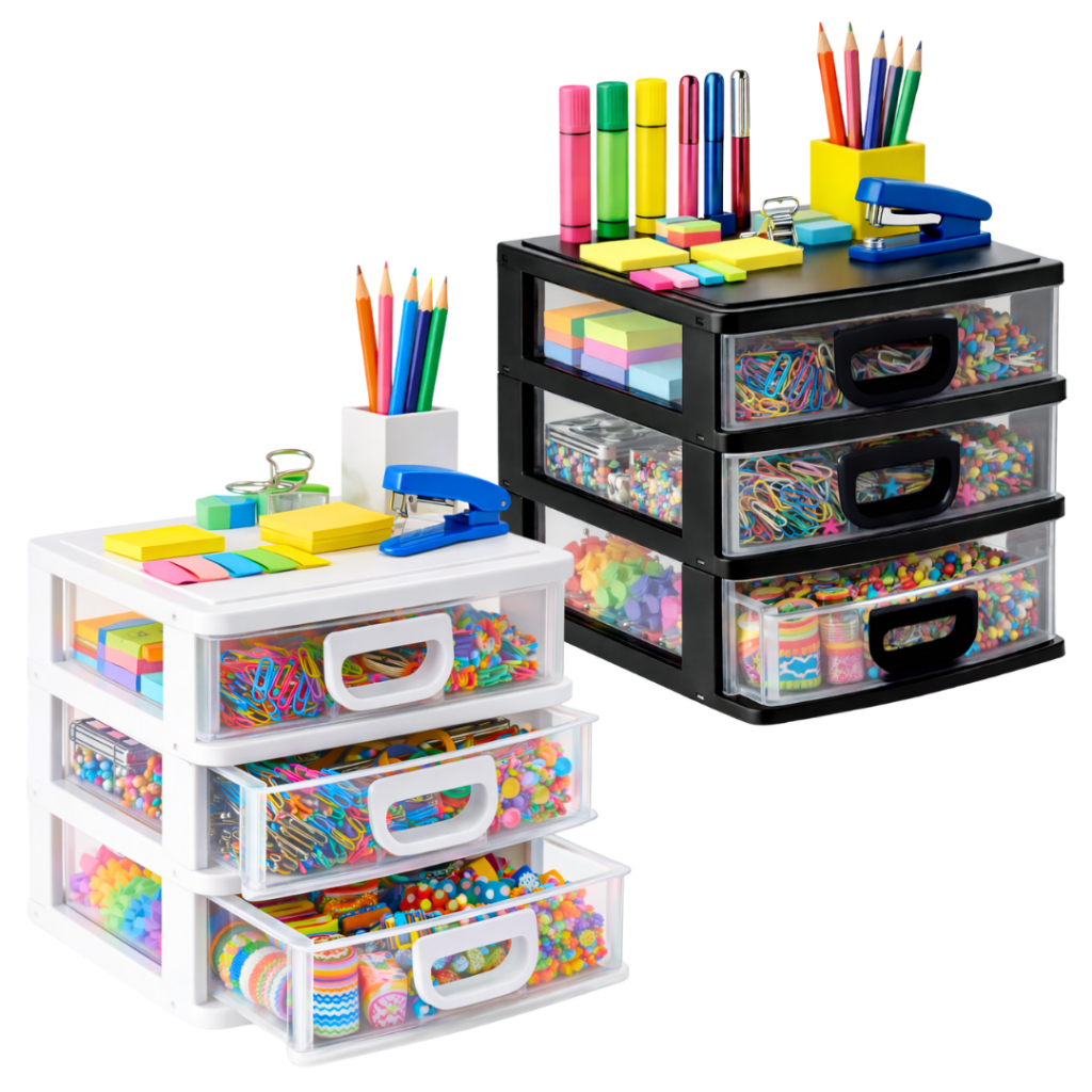 Super Porta Tudo c/3 Gaveta Organizador para Escri