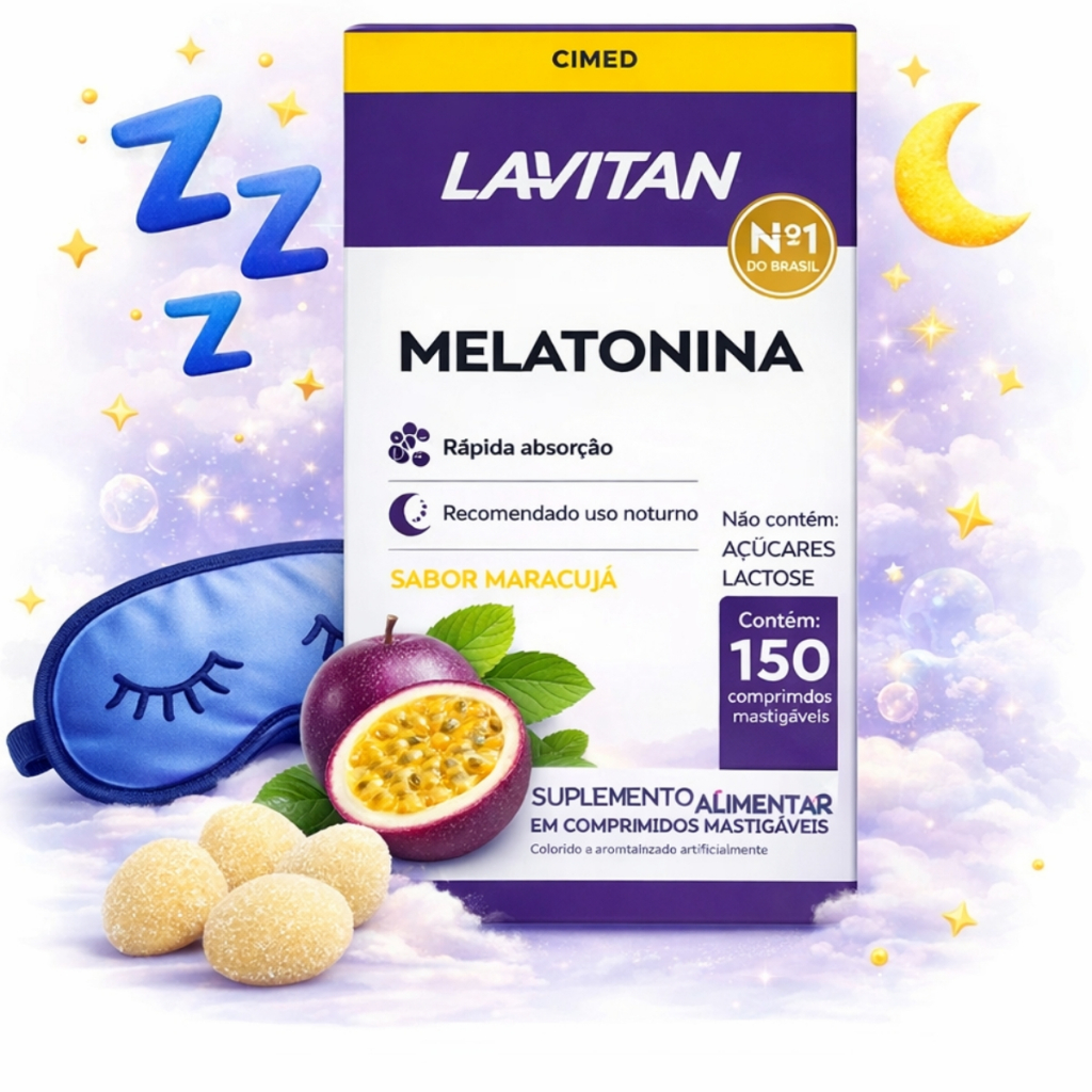 Melatonina Maracujá 150 Comprimidos Mastigáveis 