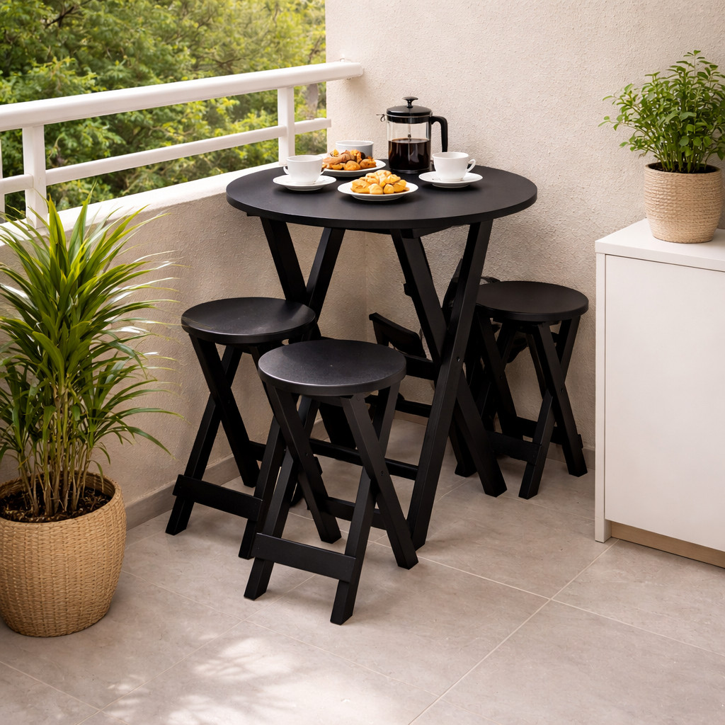 Mesa Redonda com Banquetas  Ideal para Área Gourm