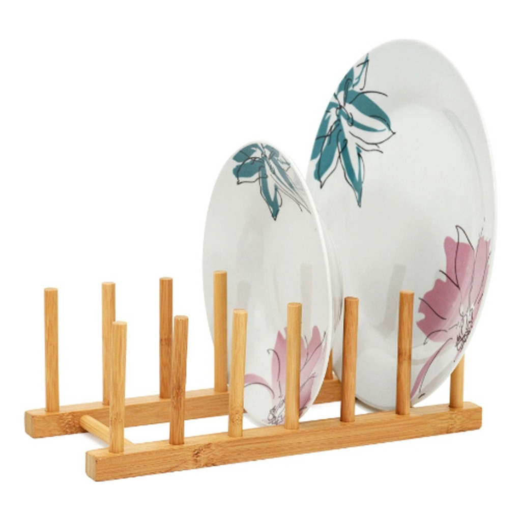 Cozinha Organizada Suporte Material Bambu Para Pra