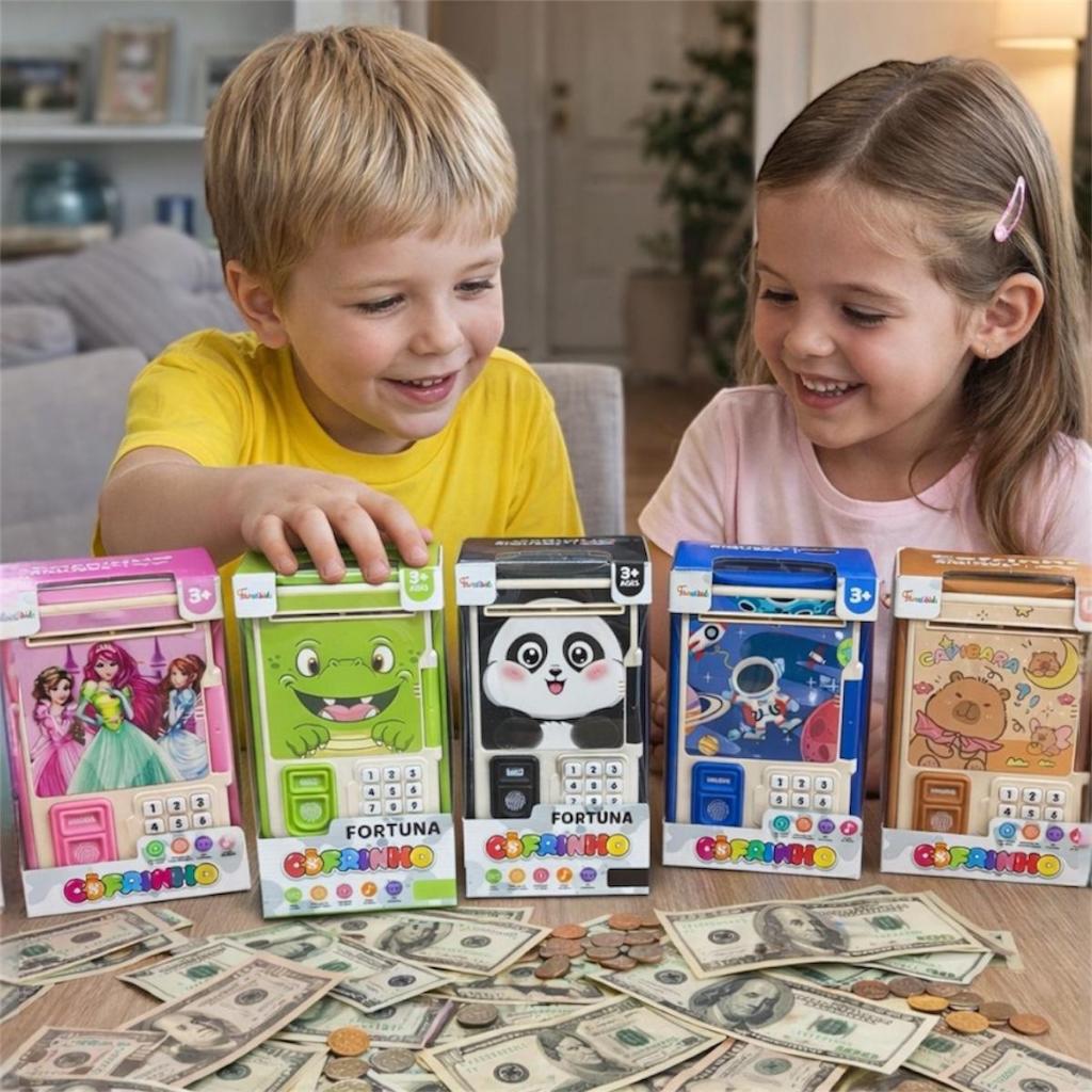 Cofre Eletrônico Infantil Com Senha E Digital Not