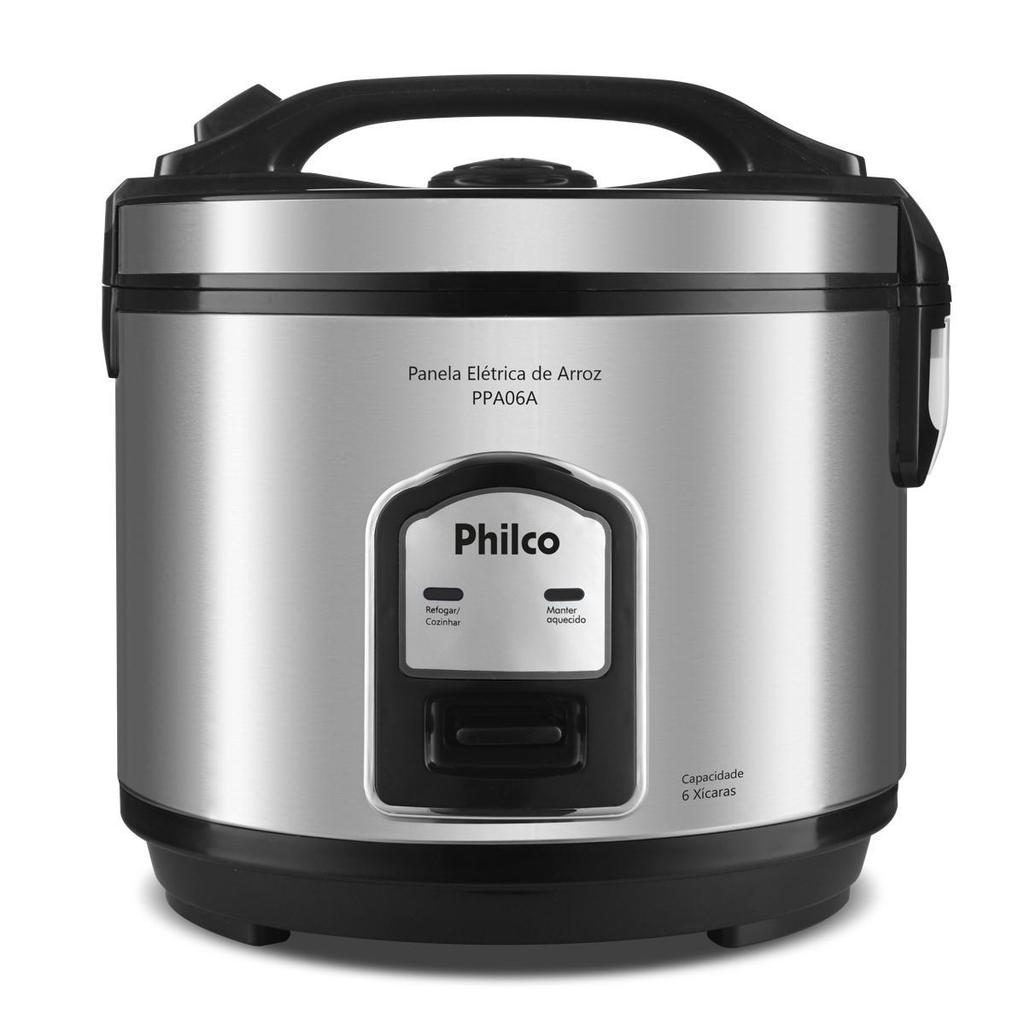 Panela de Arroz Elétrica Philco 6 Xícaras Inox 4