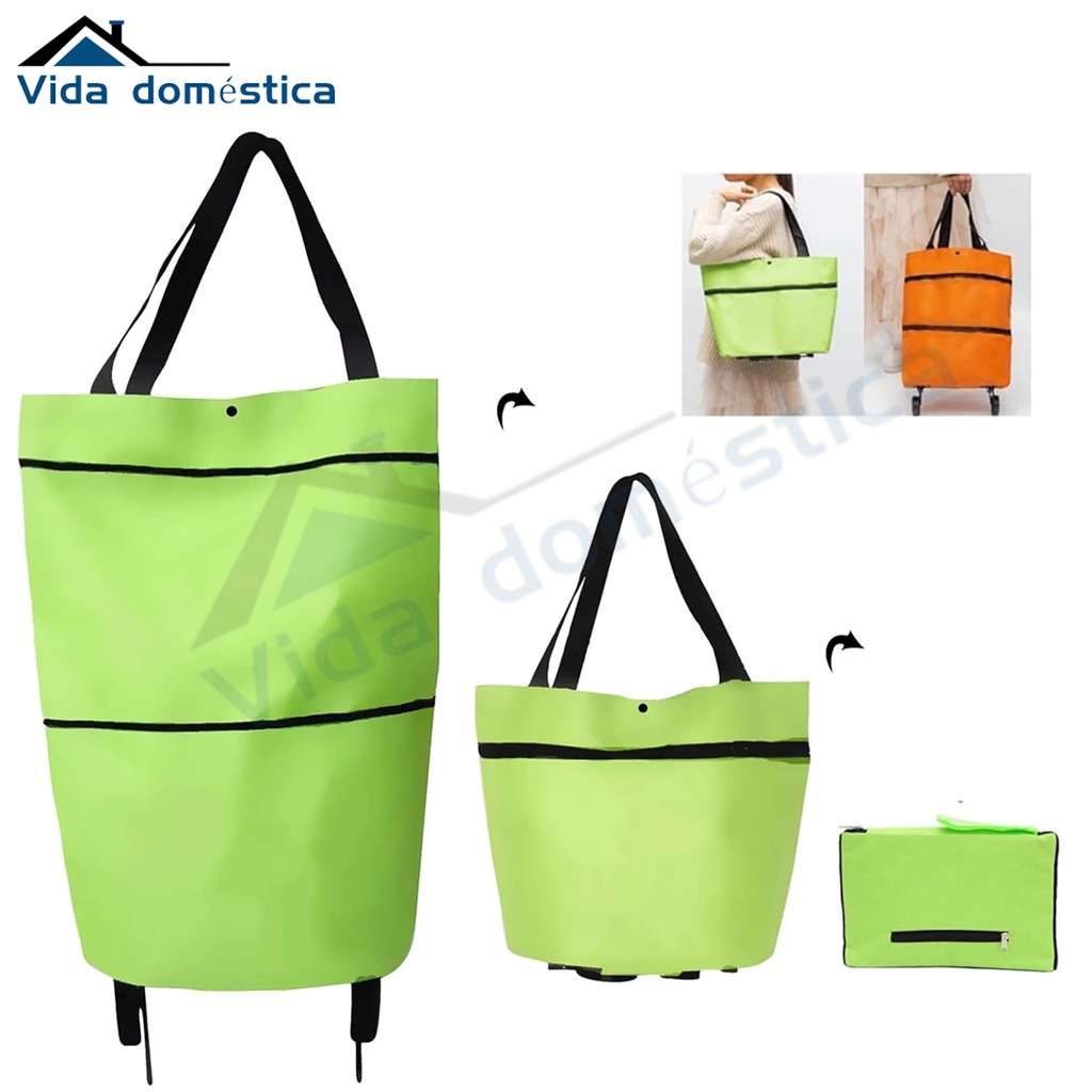 Carrinho de Feira Sacola Impermeável Extensível