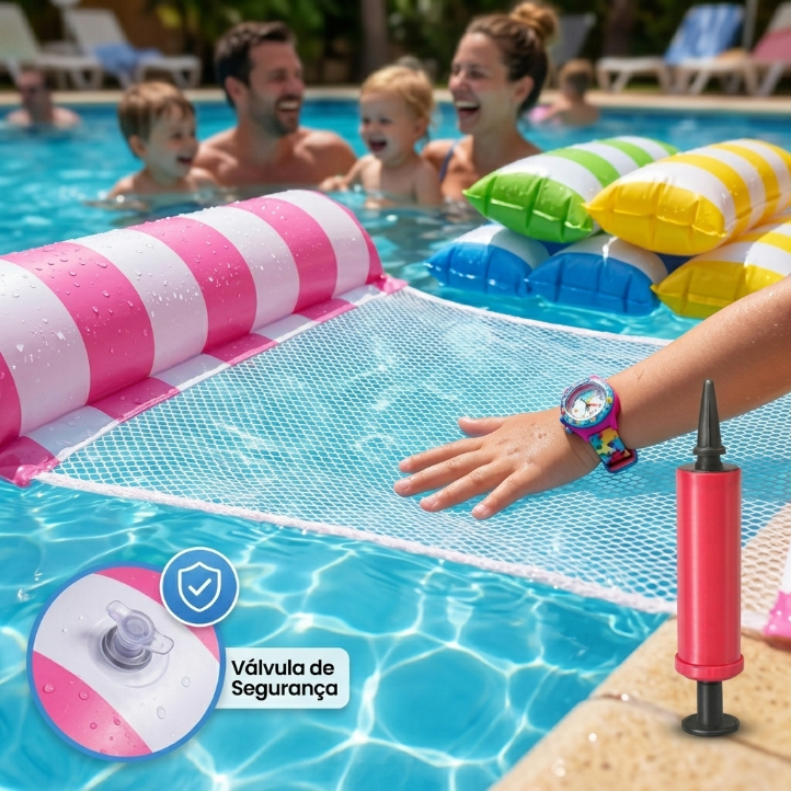 Bóia Flutuante com Rede para Piscina 120x80cm  Co