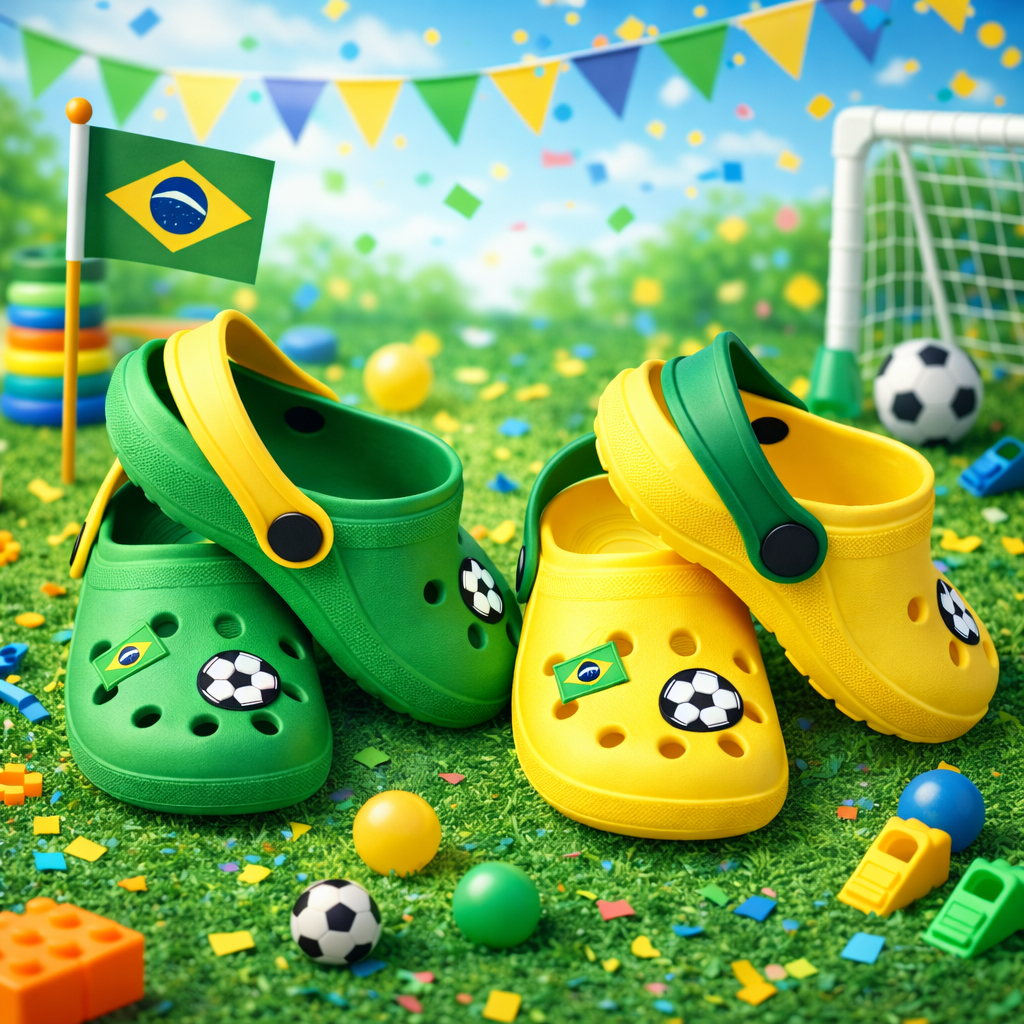 Kit 2 Pares Sandália Chinelo Infantil Copa Do Mun
