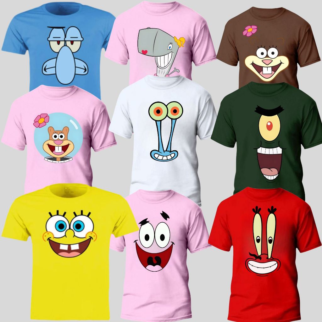Camiseta Camisa Estampada Personagem Festa Bob Esp