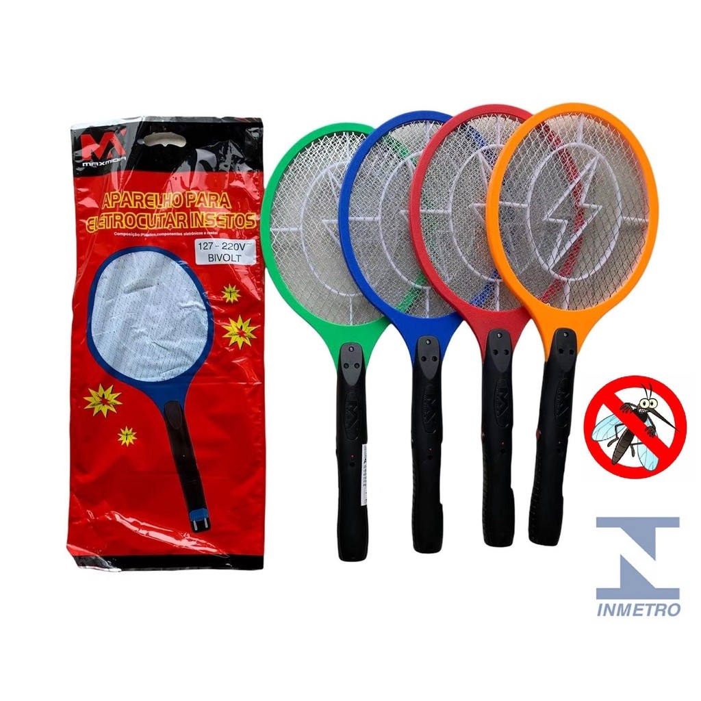 Raquete Elétrica Bivolt 110v~220v Mata Mosquito R