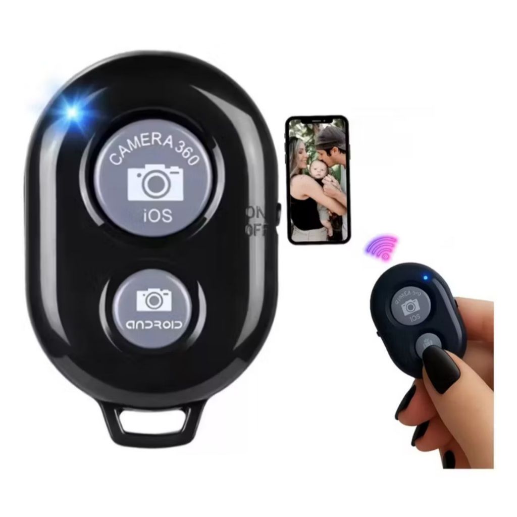 Controle Remoto De Câmera Bluetooth Com Conexão 