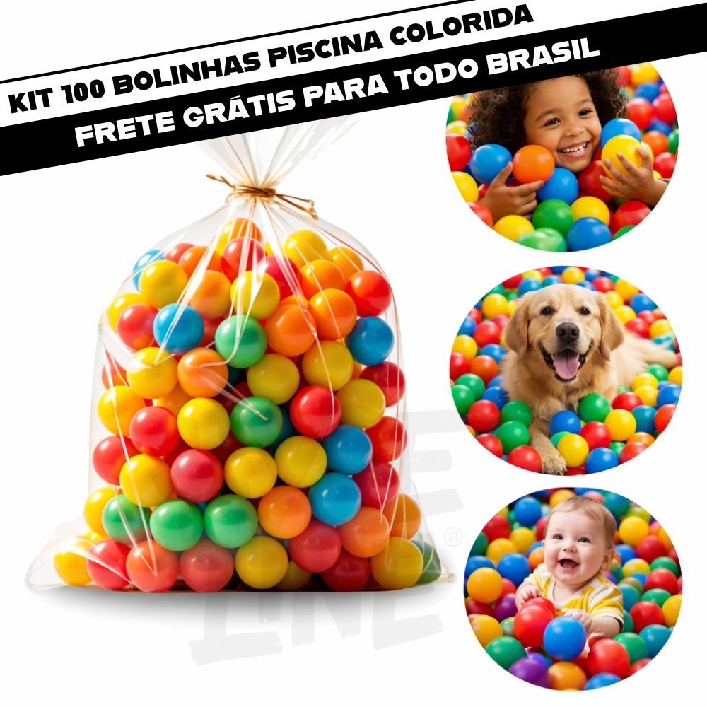 Bolinhas para Piscina 100 Unid Coloridas, Ultra Re