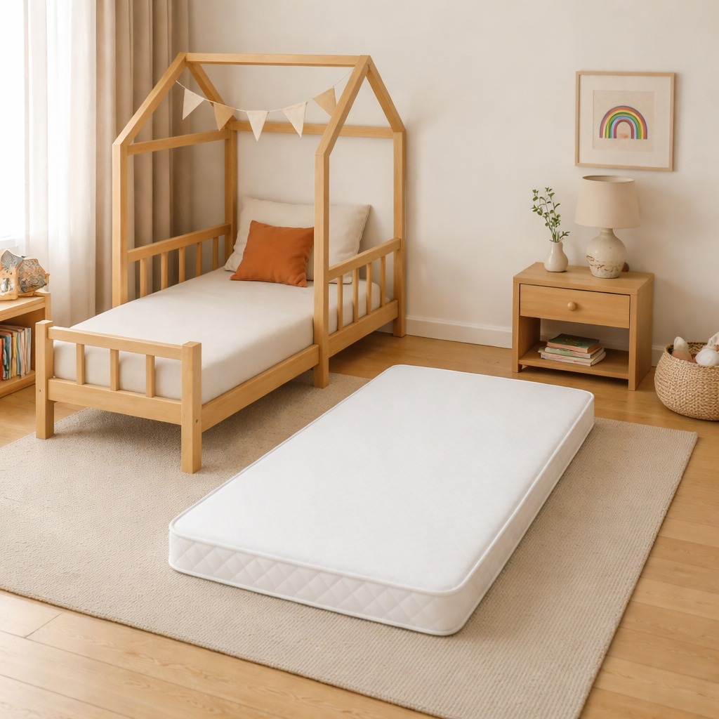 Colchão Infantil 150×70 Branco p/ Mini Cama 