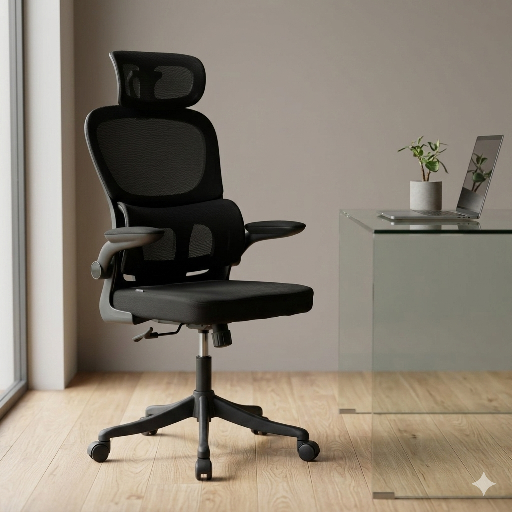 Cadeira Escritorio Giratoria Ergonomica Branca Pre