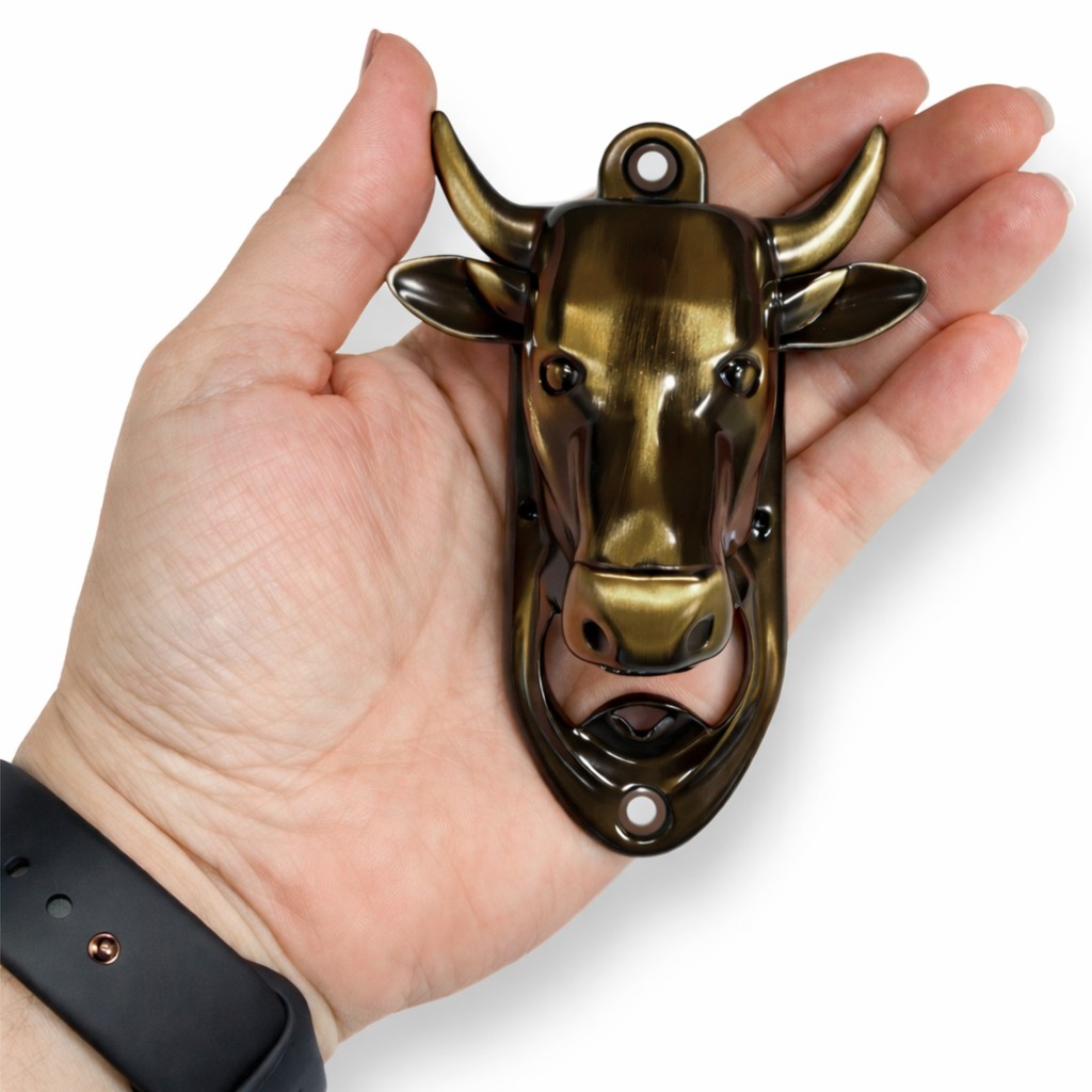 Abridor Garrafa ouro escovado Cerveja Bebidas Boi 