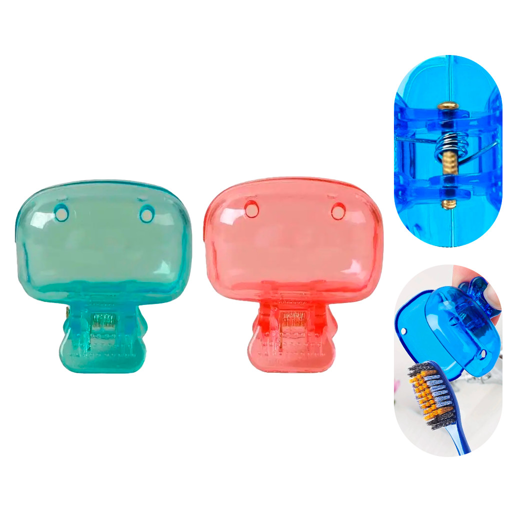 Clipe De Armazenamento Escova De Dentes Tampa Prot