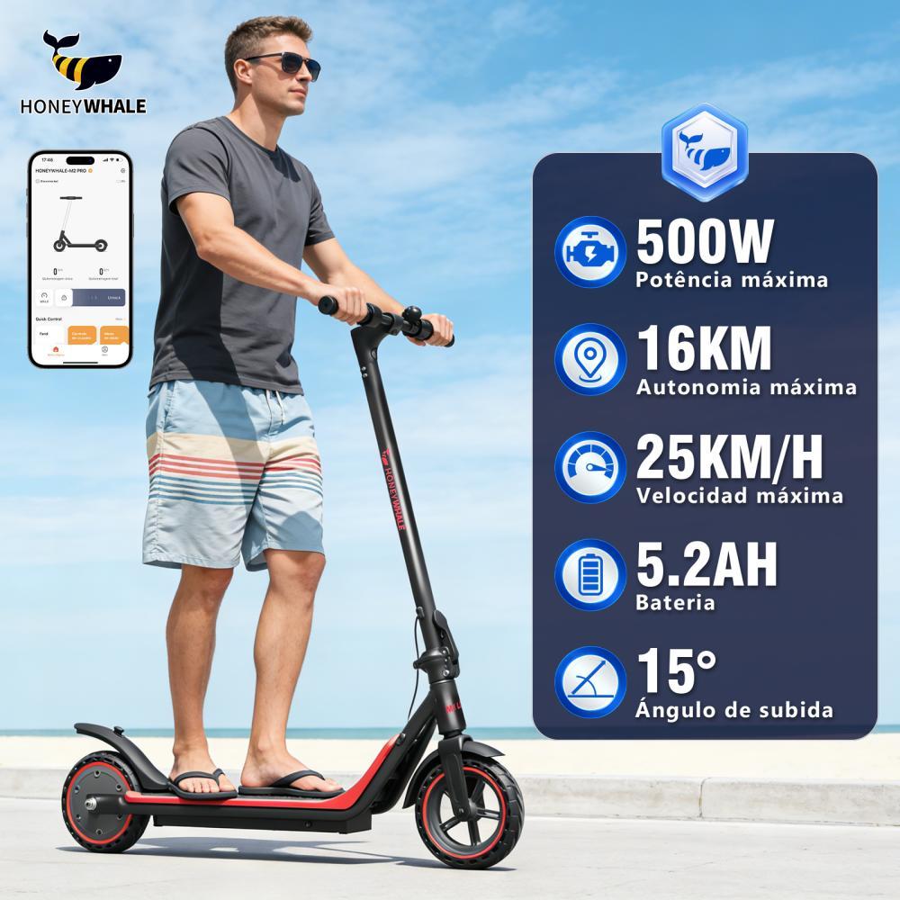 HONEYWHALE M1 lite Patinete Elétrico Adulto, 500W