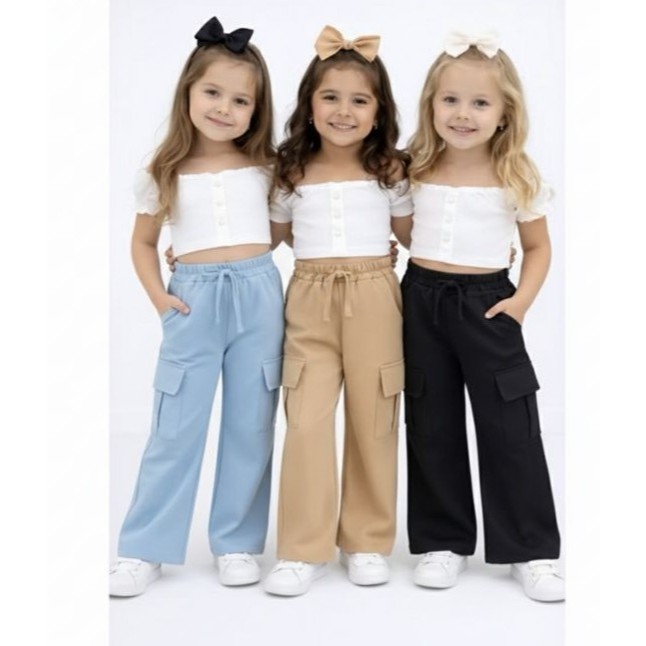 Calça Alfaiataria Luxo Infantil e Juvenil Menina 