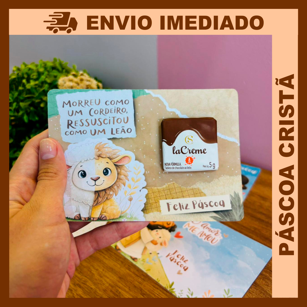 Cartão Páscoa Cristã –  Lembrancinha/Mimo