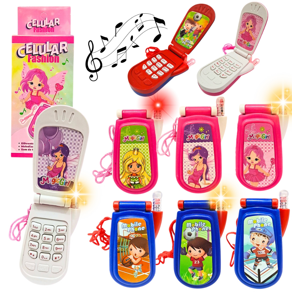Kit 10 Celular Brinquedo Lembrancinha Menina Menin