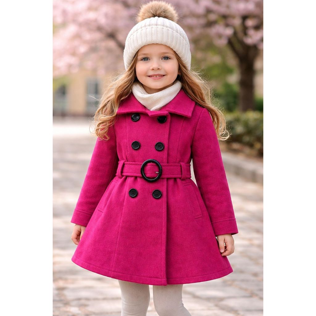Sobretudo Infantil Flanelado Meninas Inverno 04 ao