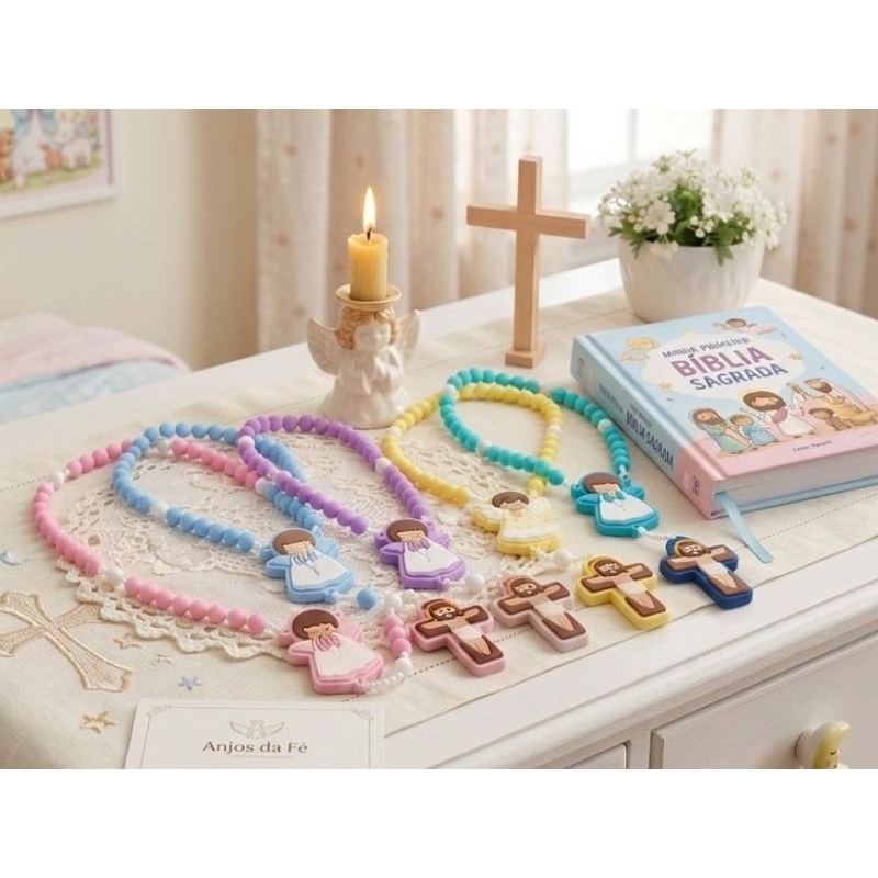 Terço Infantil Personalizado com Nome  Diversas C