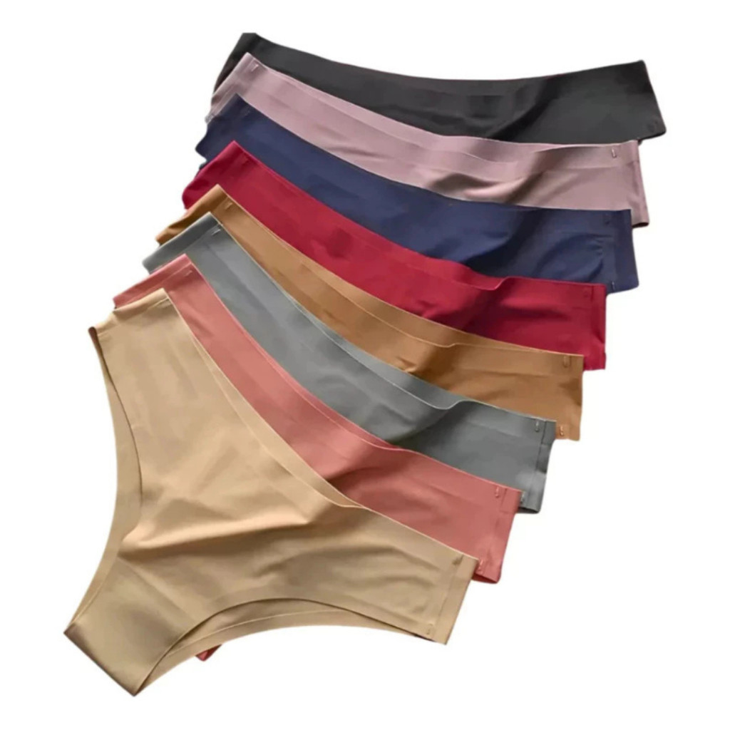 Kit 10 Calcinhas Tanga Confortável Sem Costura Po