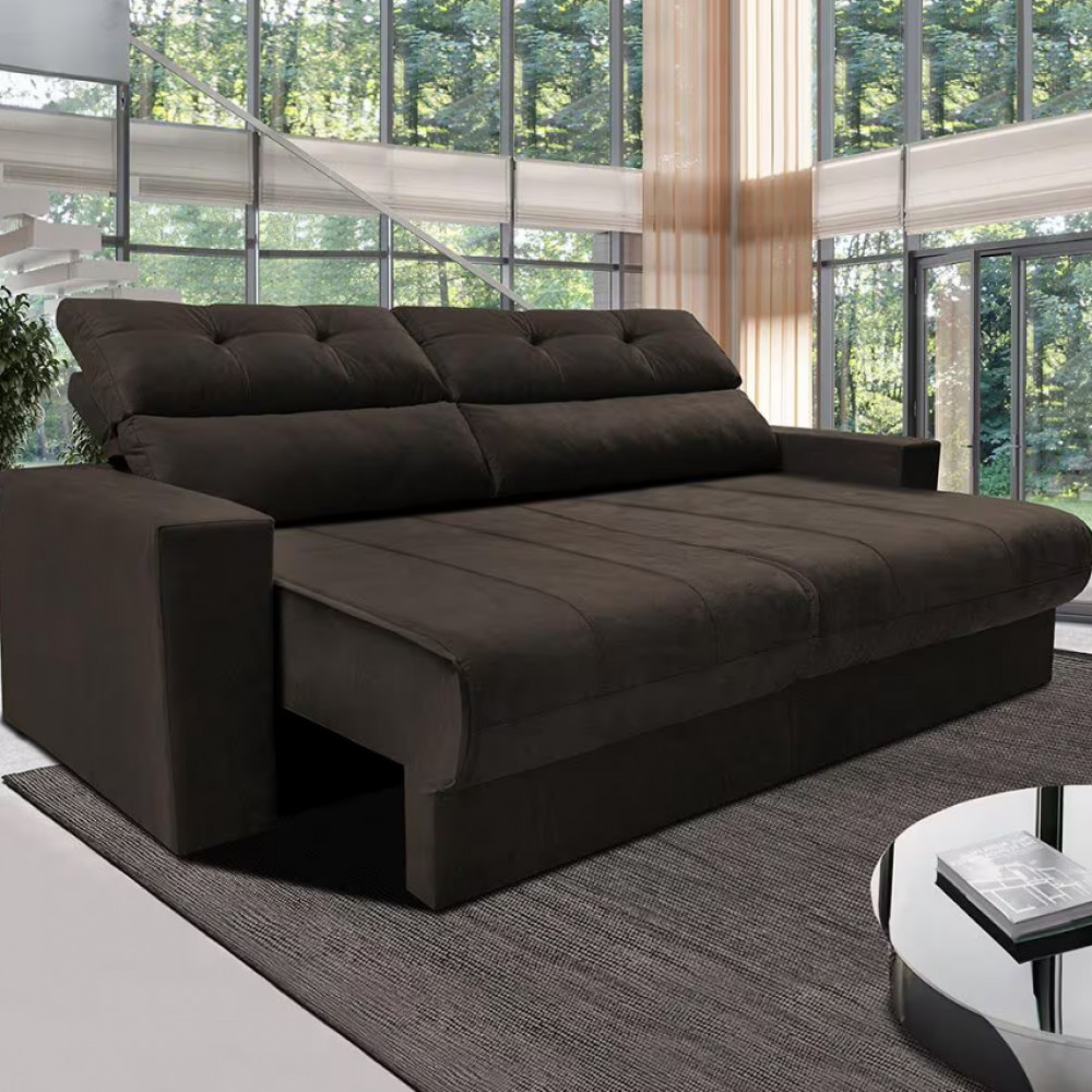 Sofá 3 lugares Cama inBox Clean com Assento Retr�