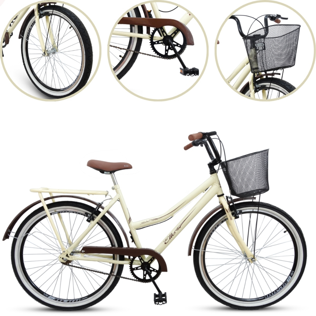 Bicicleta Retro Ello Bike Passeio Aro 26 Vintage C