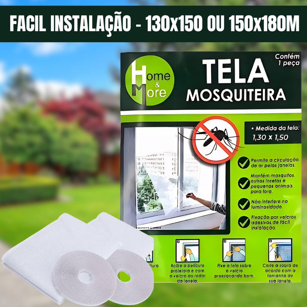 Tela Mosquito Mosquiteiro 150x180cm 130x150cm Velc