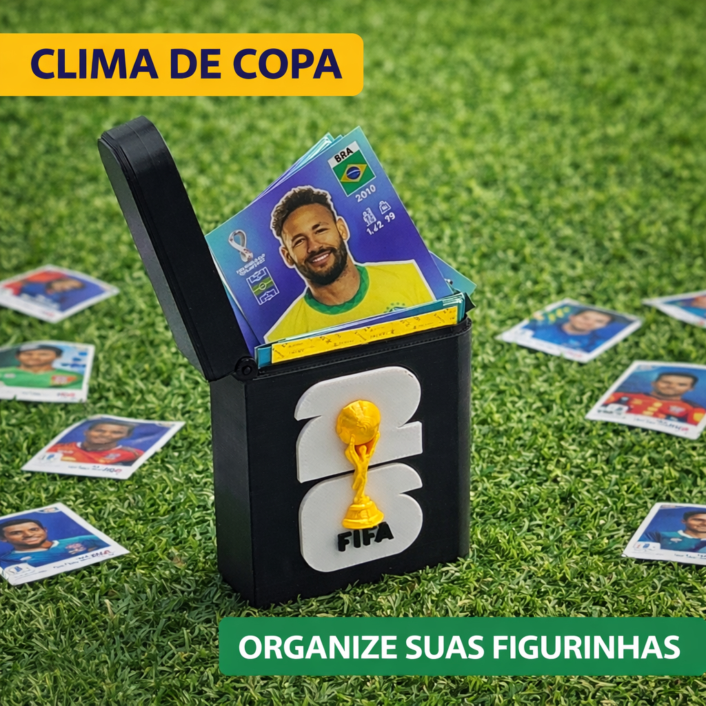 Porta 100 Figurinhas de Bolso para Album da Copa C