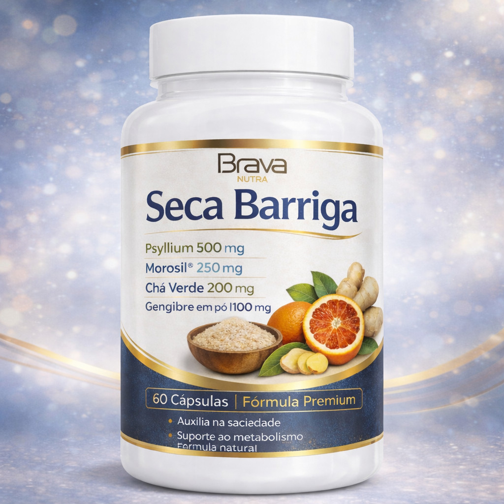 Psyllium, Morosil, Chá Verde e Gengibre | 60 Cáp