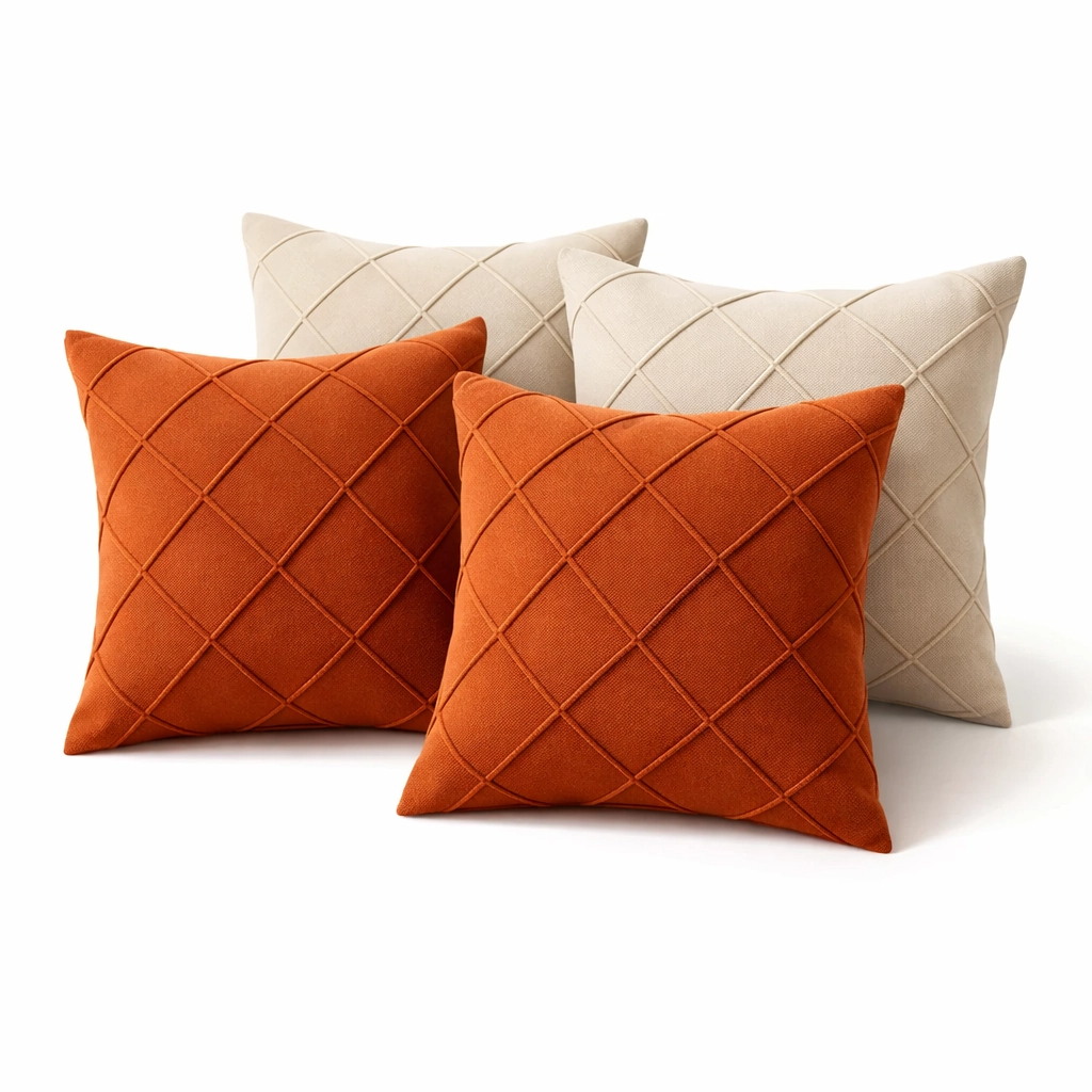 Kit 4 Capas de Almofada 40×40 Suede Luxo Deco