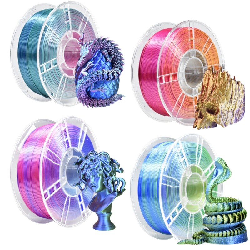 Filamento Três cores PLA Premium 1Kg 1.75mm para